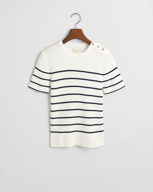 Breton-raidallinen ribbineulepusero