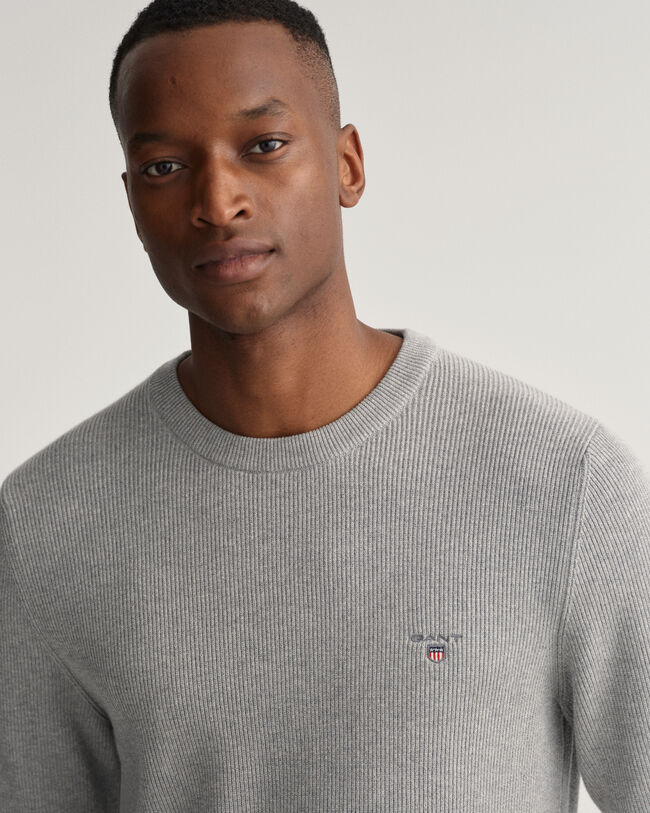 Texture-joustinneulepusero, py&ouml;re&auml; p&auml;&auml;ntie