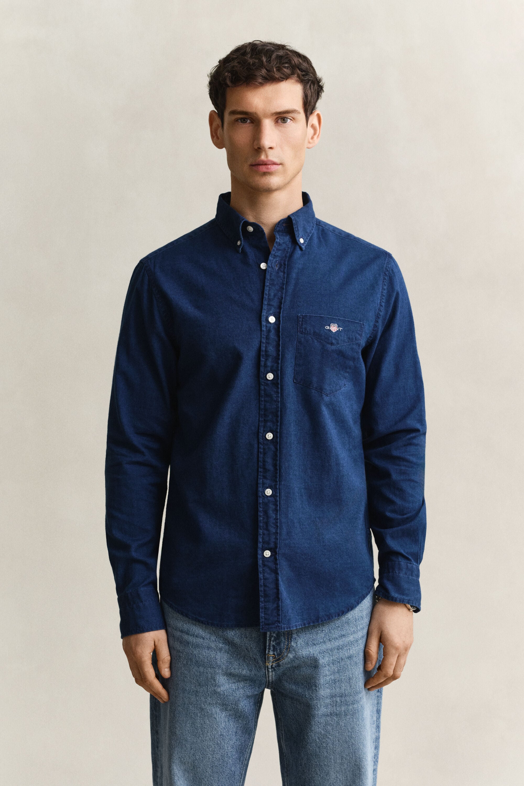 Indigo-oxford-paita