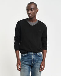 Ohut merinovillaneule, v-pääntie