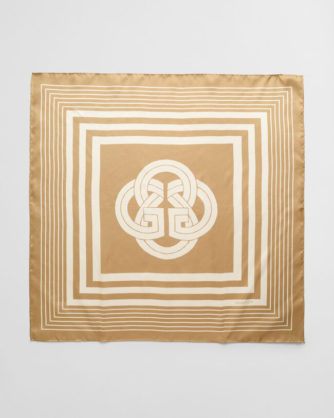 Monogram-silkkihuivi, kontrastireuna