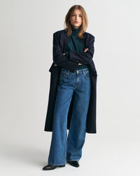 Pitkähihainen raidallinen joustinneulepoolo