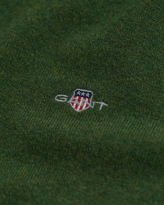 Ohut lampaanvillaneule, pyöreä pääntie