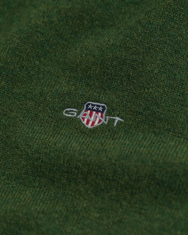 Ohut lampaanvillaneule, pyöreä pääntie