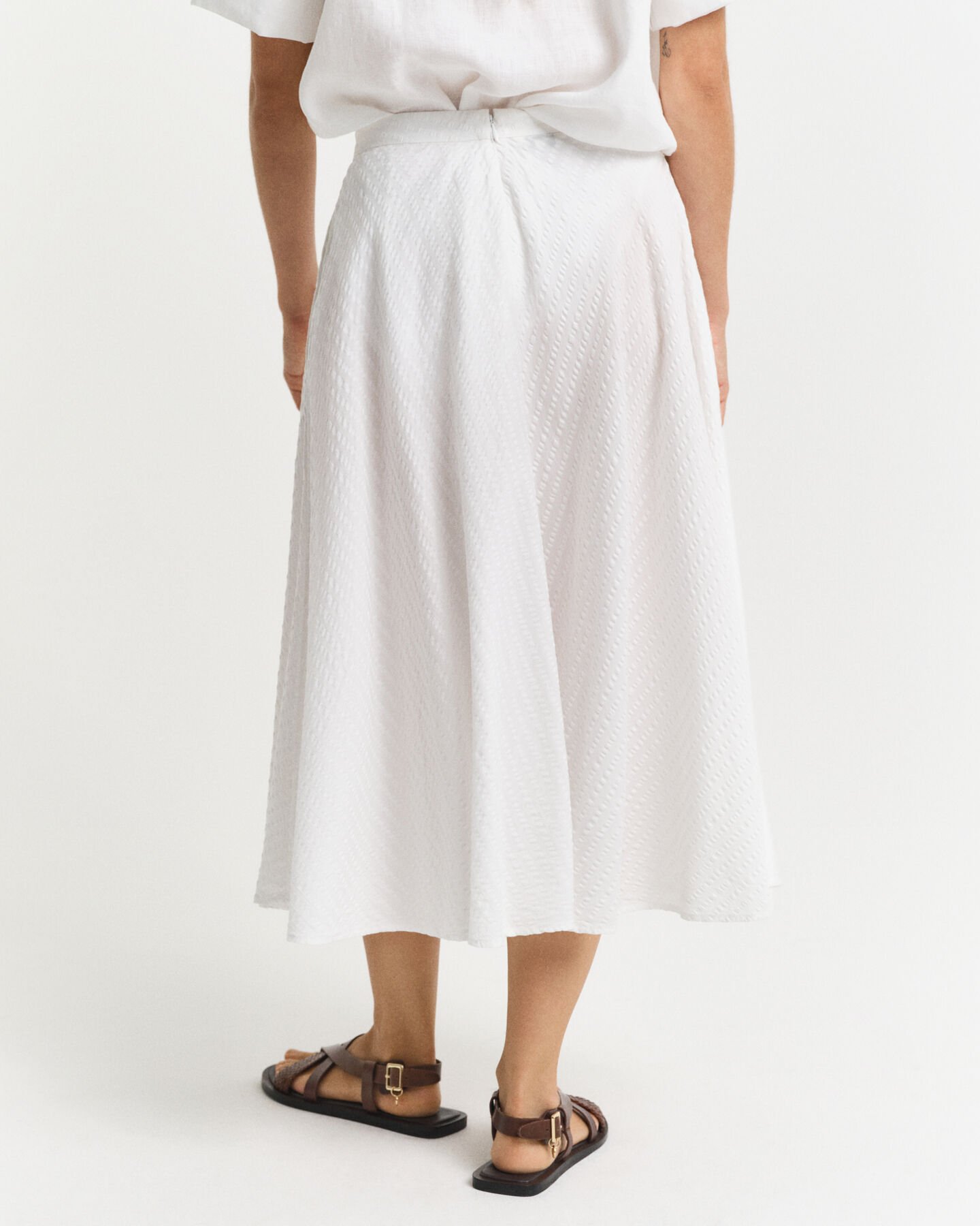 Raidallinen seersucker-hame