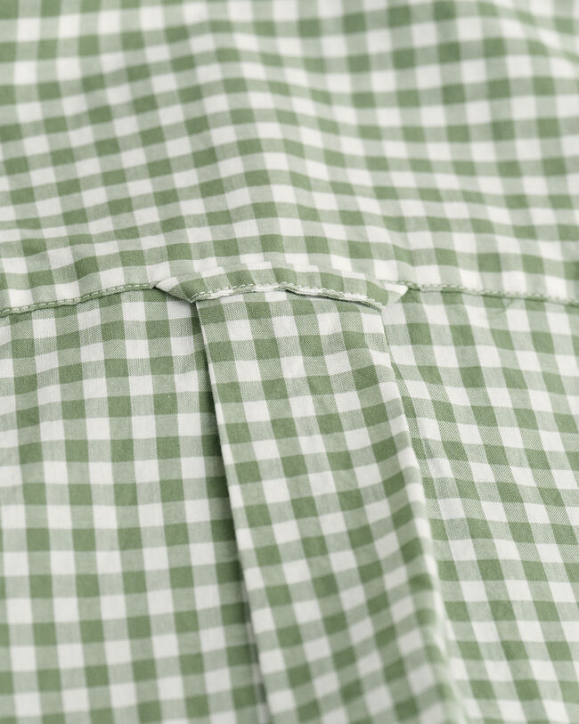 Regular&nbsp;fit ‑mitoitettu gingham-ruutuinen paita broadcloth-kankaasta