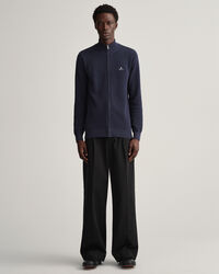 Puuvillainen pikeeneuletakki puolivetoketjulla