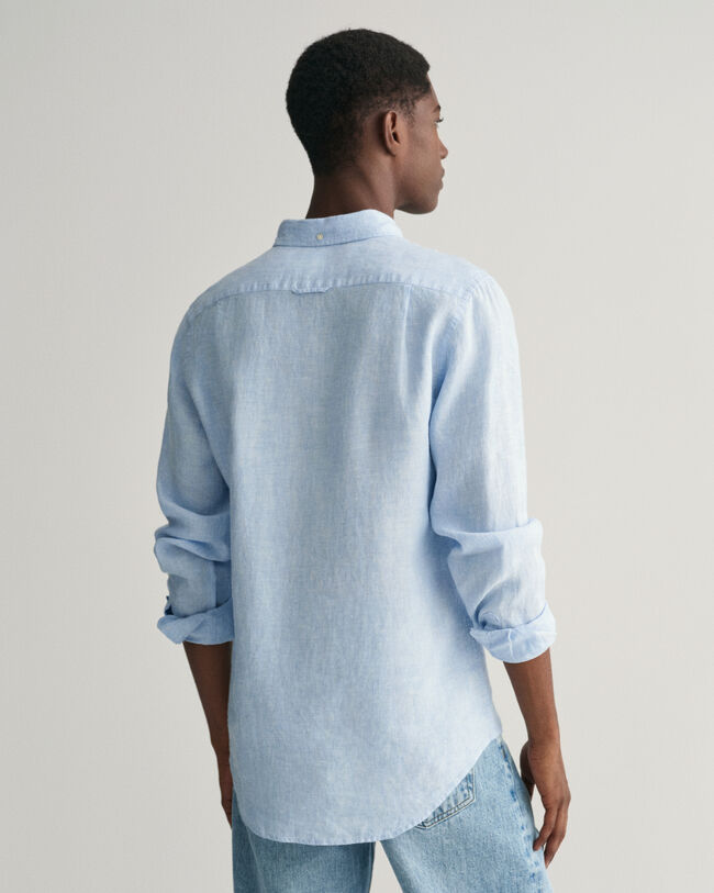 Slim fit ‑mitoitettu pellavapaita