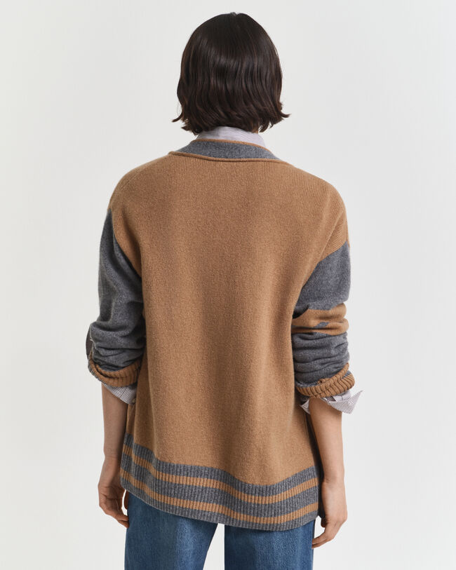 GANT Varsity ‑neuletakki, v-pääntie