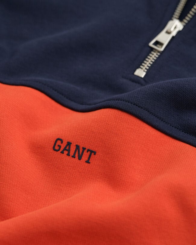 Teens-malliston Blocked-collegepaita, vetoketjukaulus