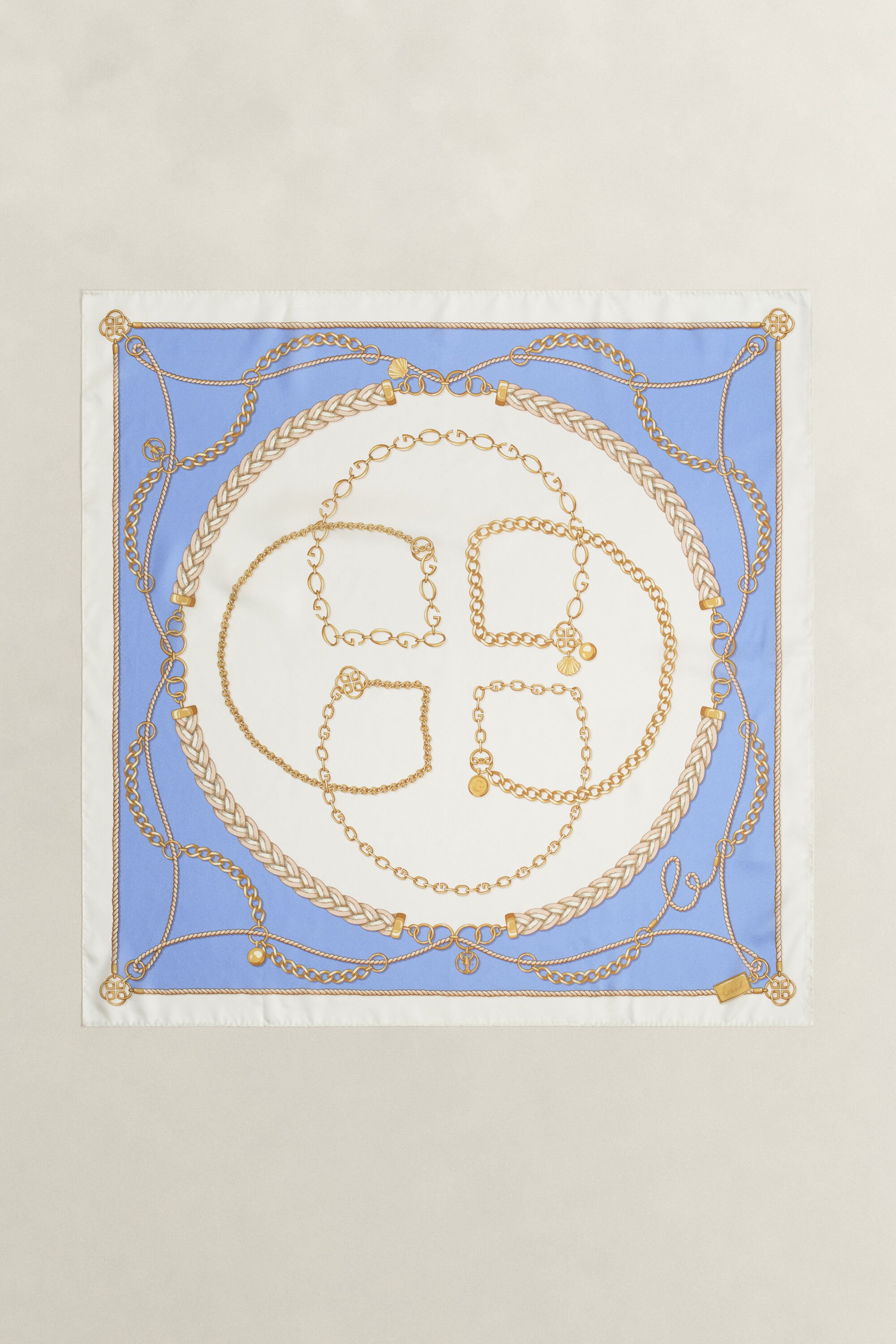 Ketjukuvioitu silkkihuivi