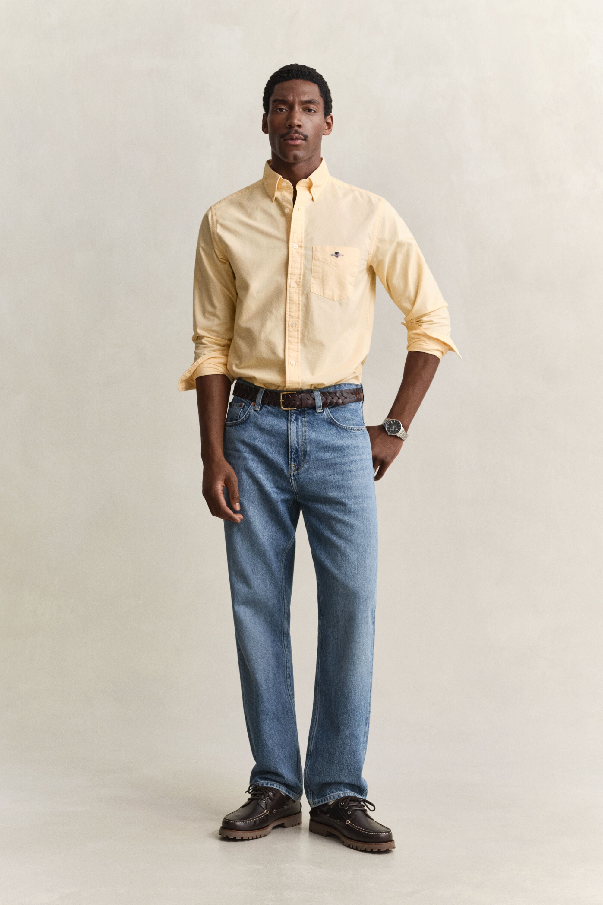 Regular fit ‑mitoitettu klassinen oxford-paita