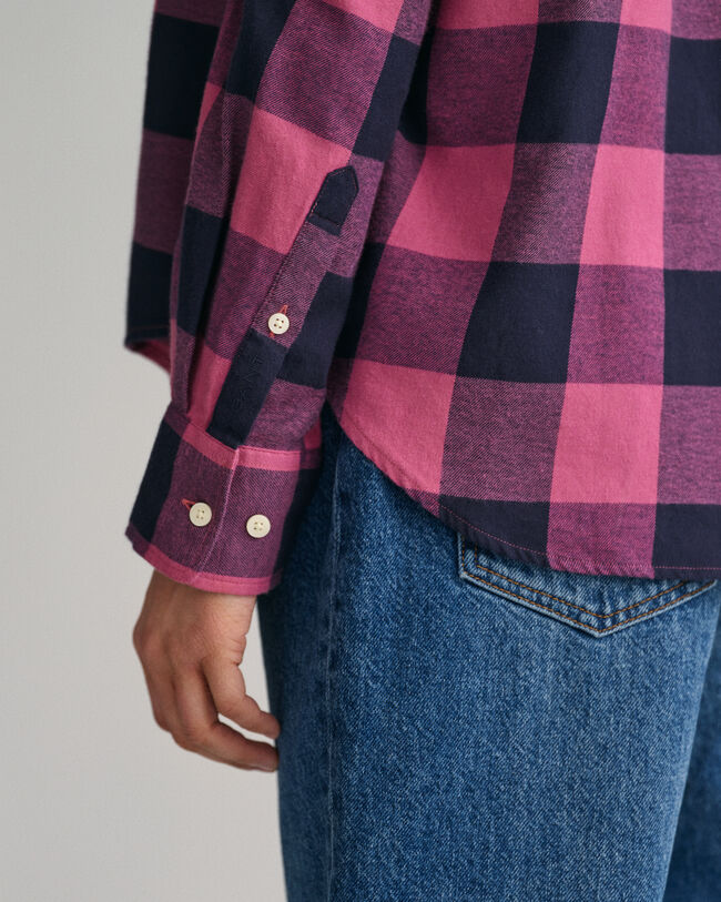 Teen Girls -malliston Relaxed fit ‑mitoitettu ruutupaita