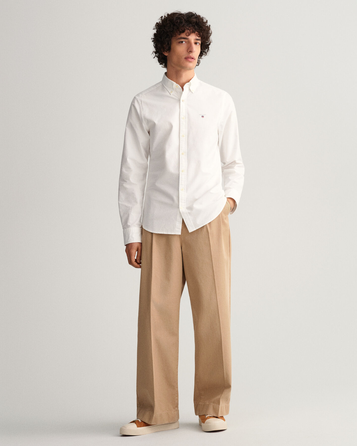 Slim fit ‑mitoitettu oxford-paita