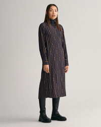 Regular fit ‑mitoitettu raidallinen Rope-kietaisumekko