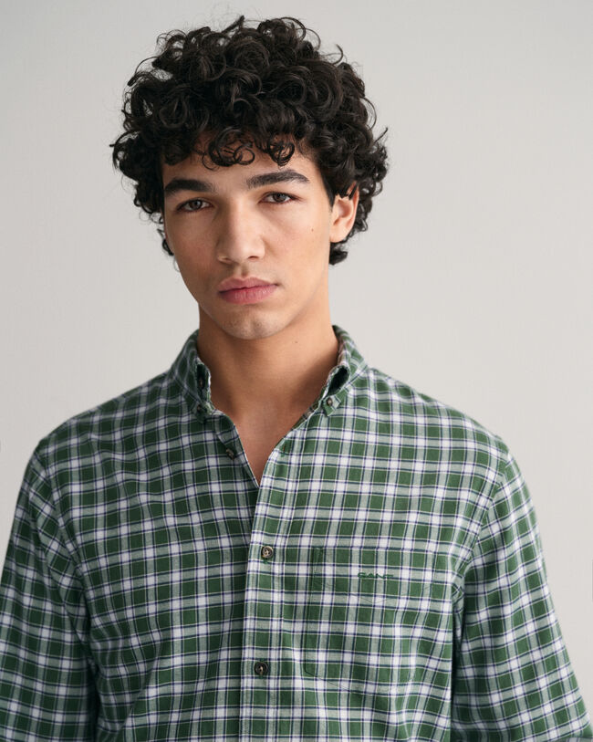 Regular&nbsp;fit ‑mitoitettu miniskottiruutuinen flanellipaita