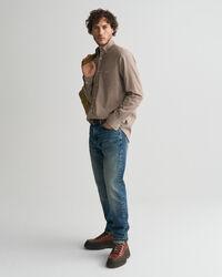 Regular&nbsp;fit ‑mitoitettu pikkuruutuinen flanellipaita