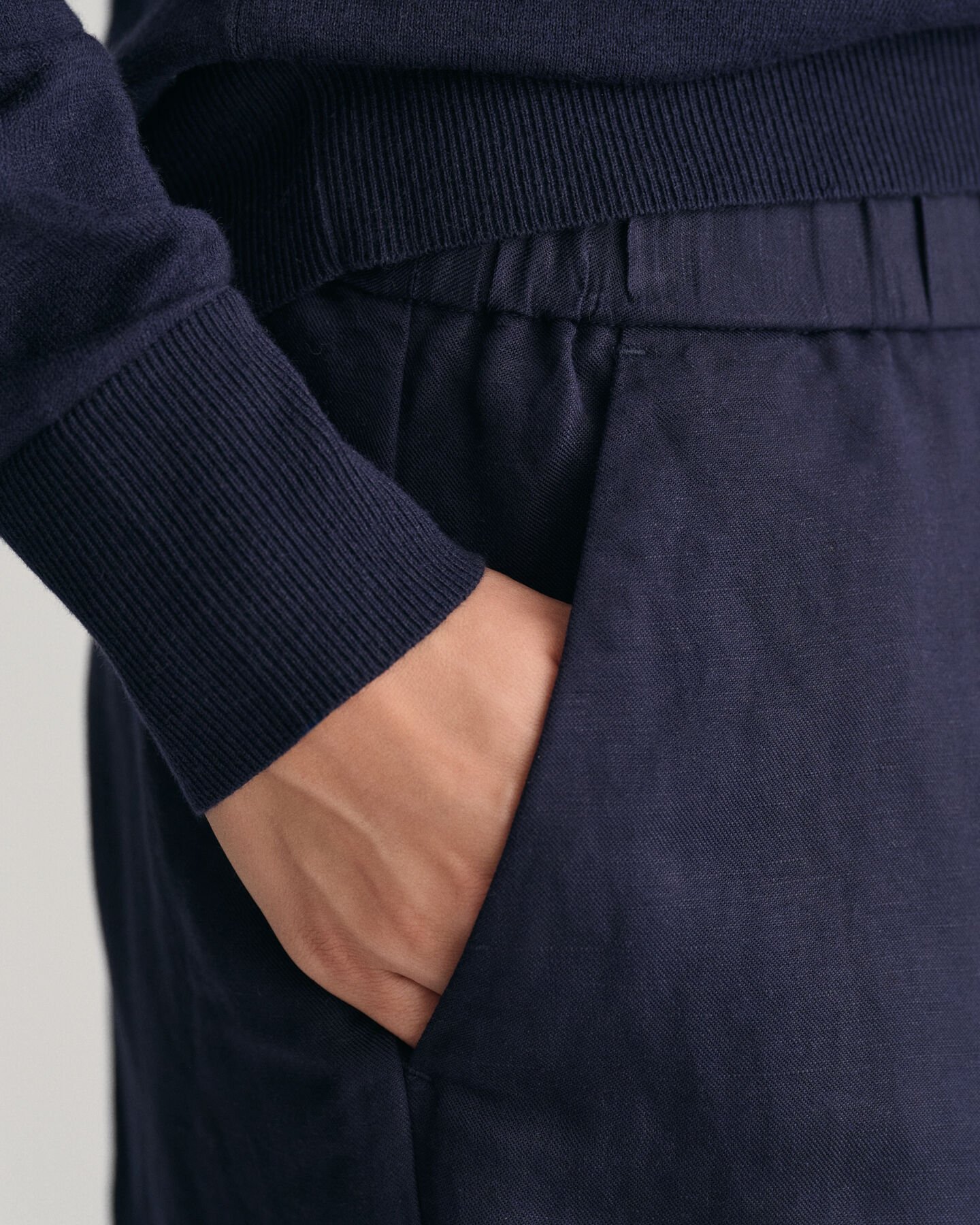 Relaxed fit ‑mitoitetut Pull-On-pellavasekoiteshortsit