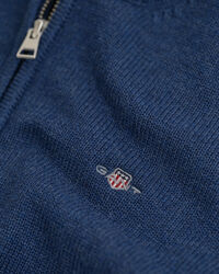 Teens-malliston Casual-puuvillaneulepusero vetoketjukauluksella