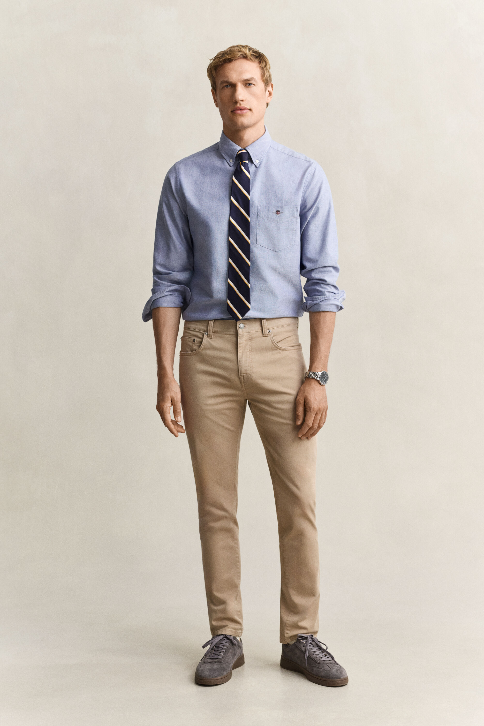 Slim fit ‑mitoitetut Desert-farkut