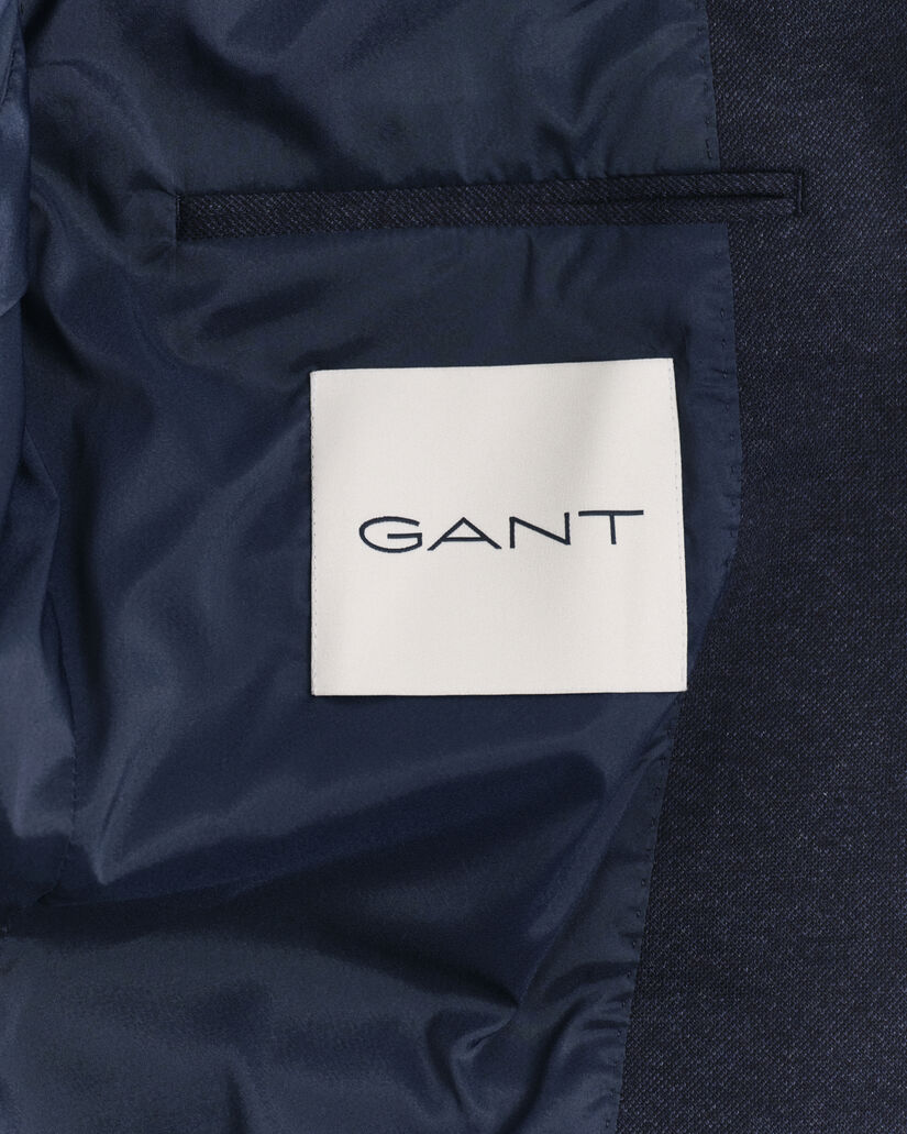 Slim fit ‑mitoitettu kaksivärinen jerseykankainen pikeebleiseri