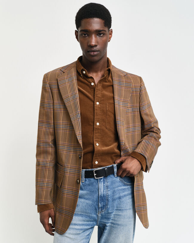 Regular fit ‑mitoitettu vakosamettipaita