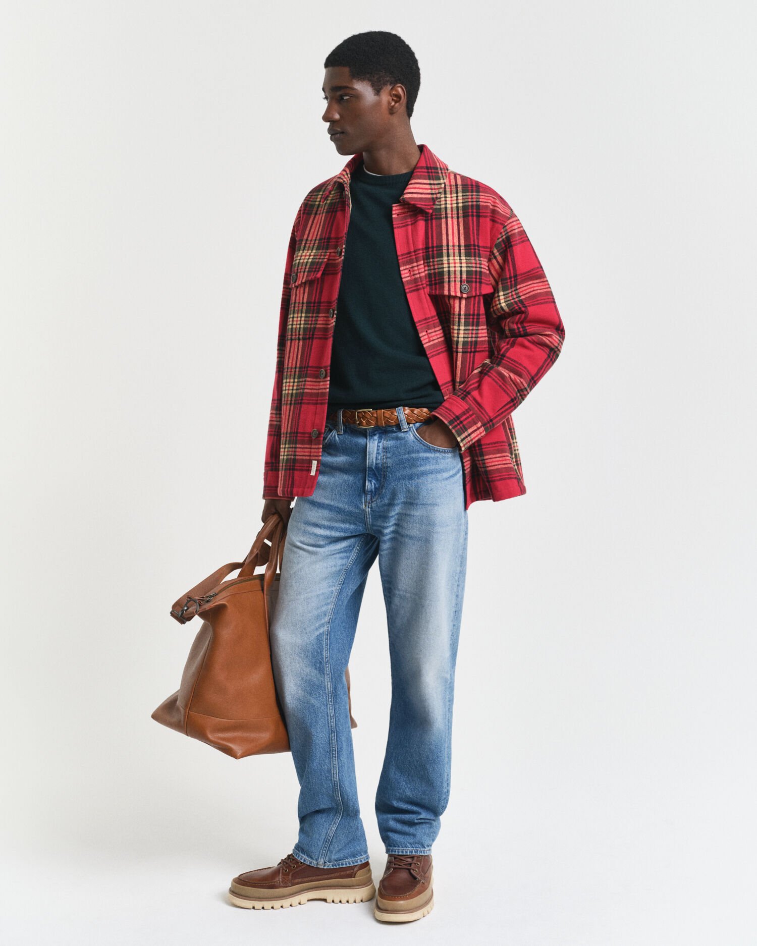 Ohut lampaanvillaneule, pyöreä pääntie