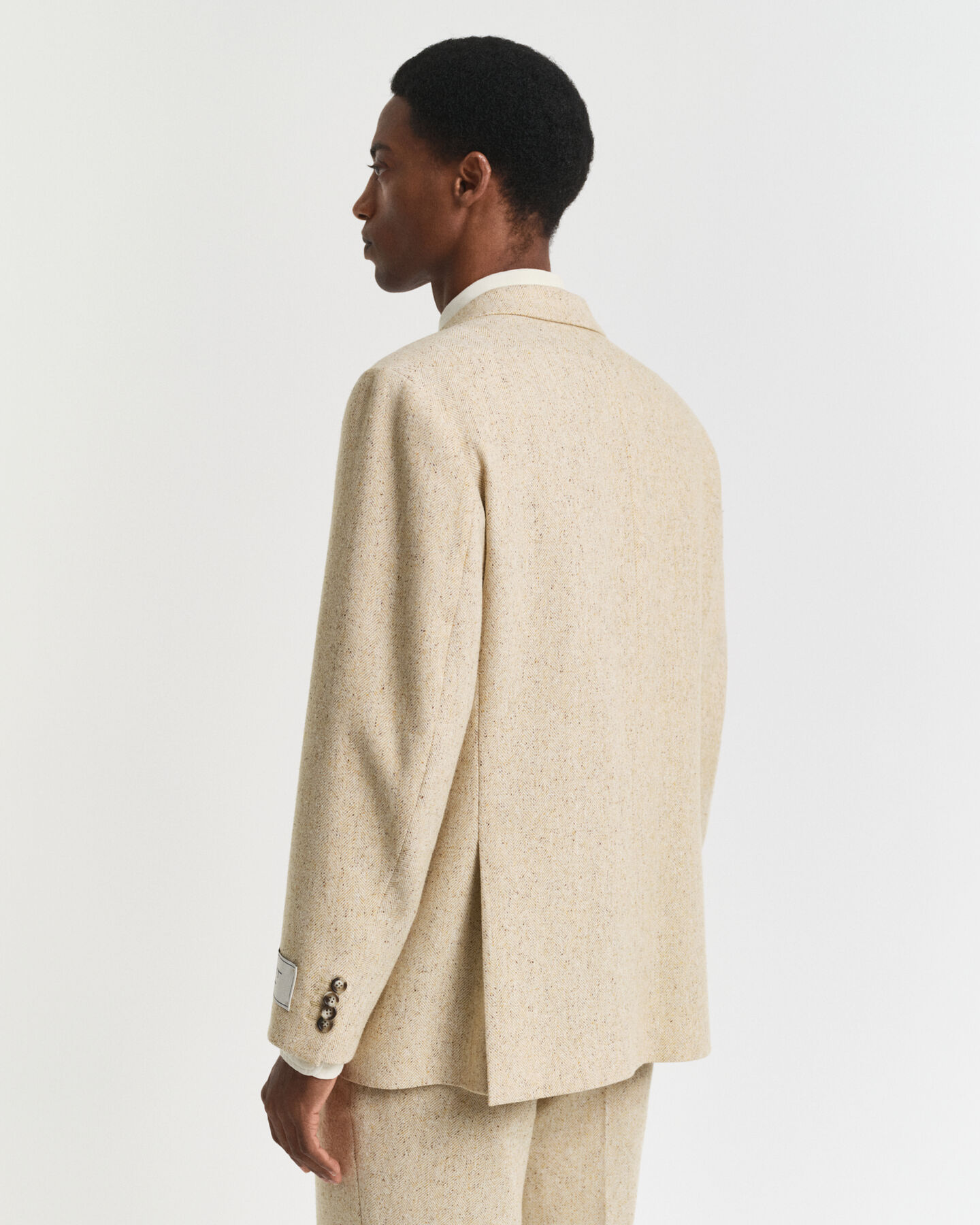 Relaxed fit ‑mitoitettu kalanruotokuvioinen puvuntakki