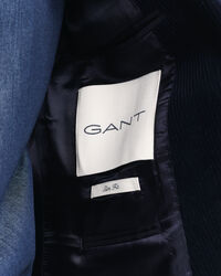 Slim fit ‑mitoitettu vakosamettinen puvuntakki