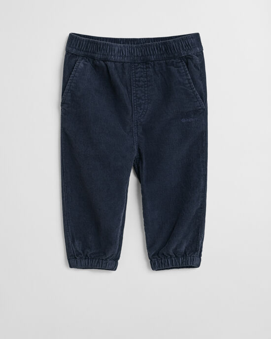 Baby-malliston joustavavyötäröiset vakosamettihousut