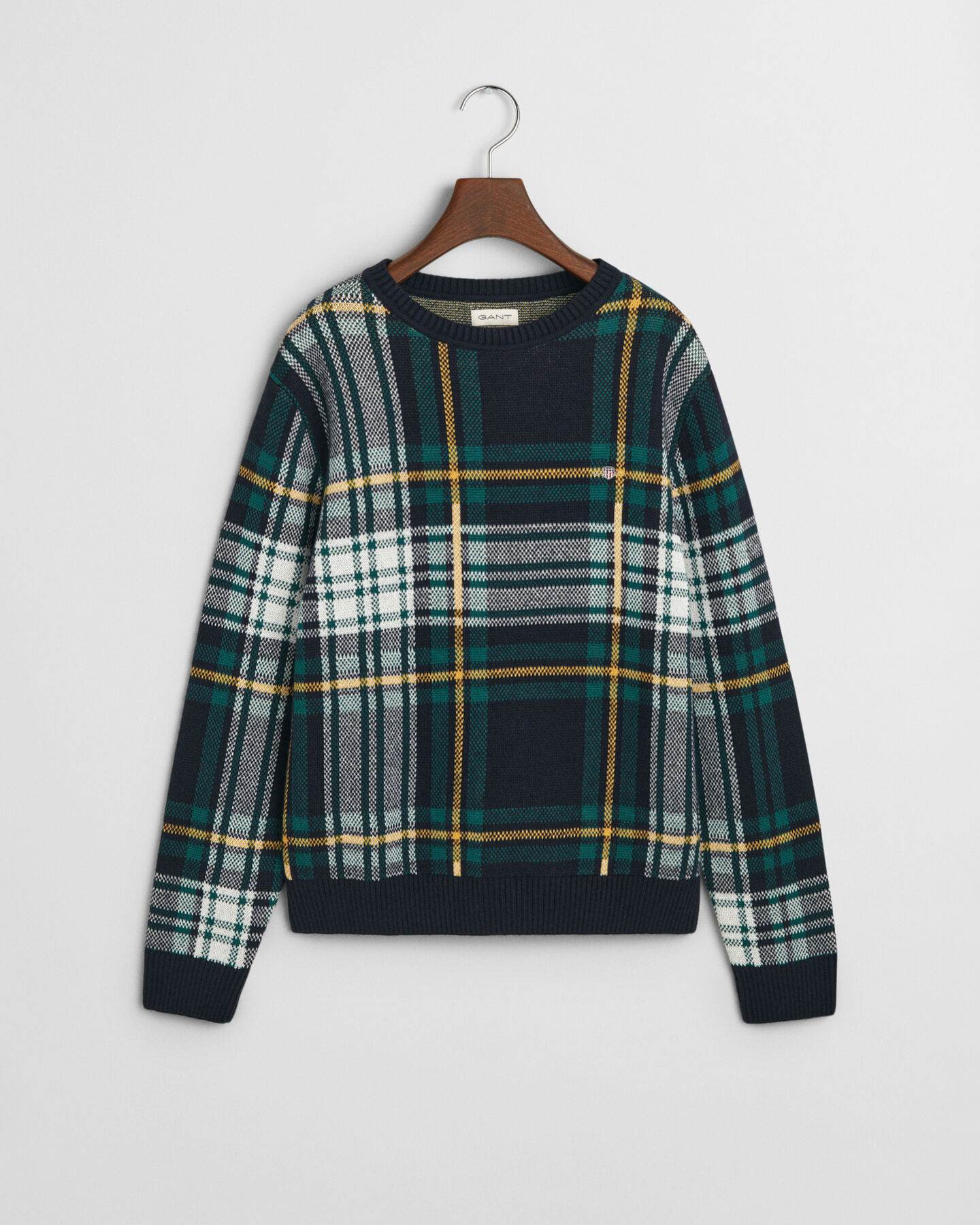 Teens-malliston ruudullinen neulepusero, py&ouml;re&auml; p&auml;&auml;ntie