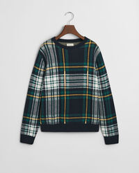 Teens-malliston ruudullinen neulepusero, py&ouml;re&auml; p&auml;&auml;ntie