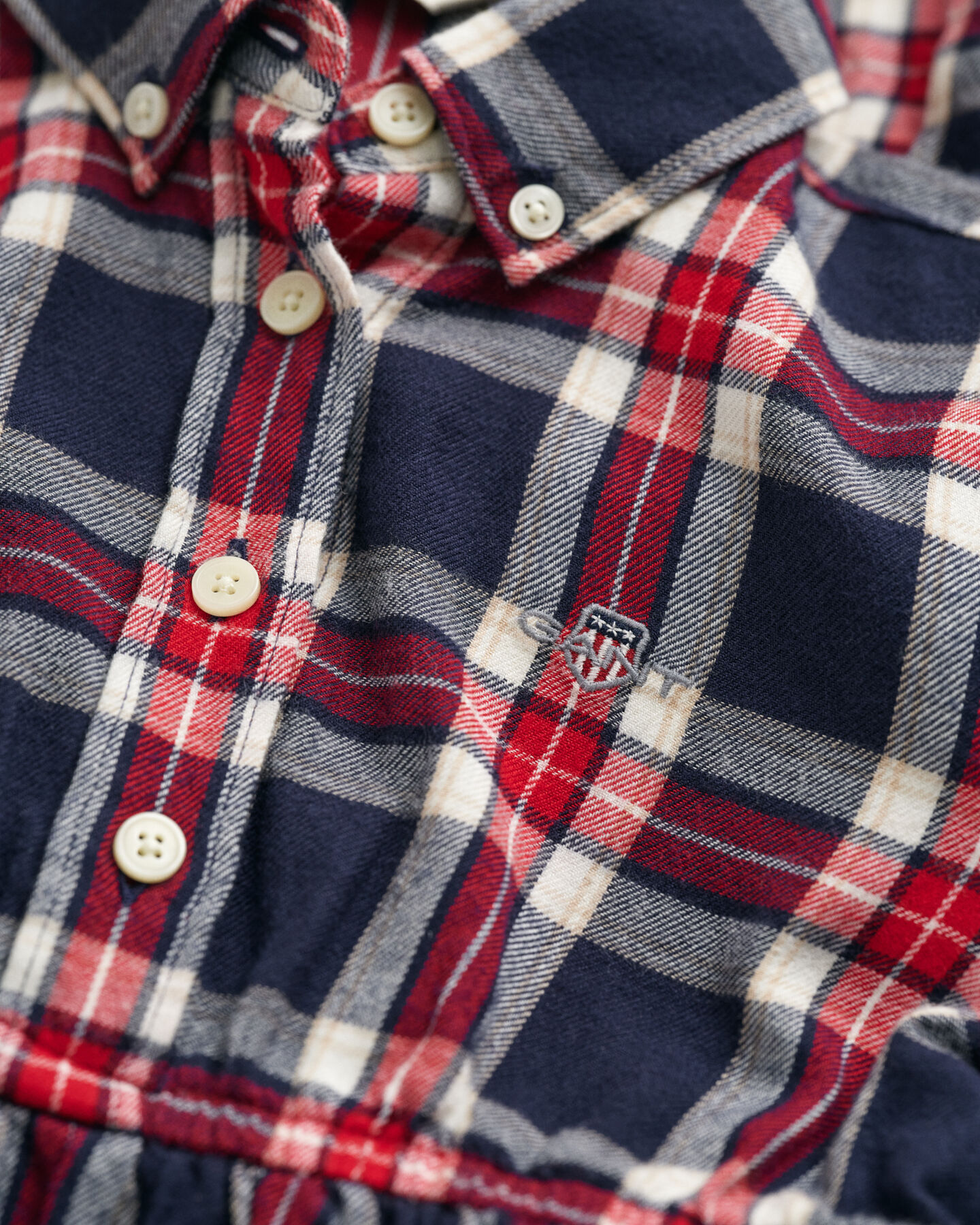 Girls-malliston ruudullinen flanellipaitamekko