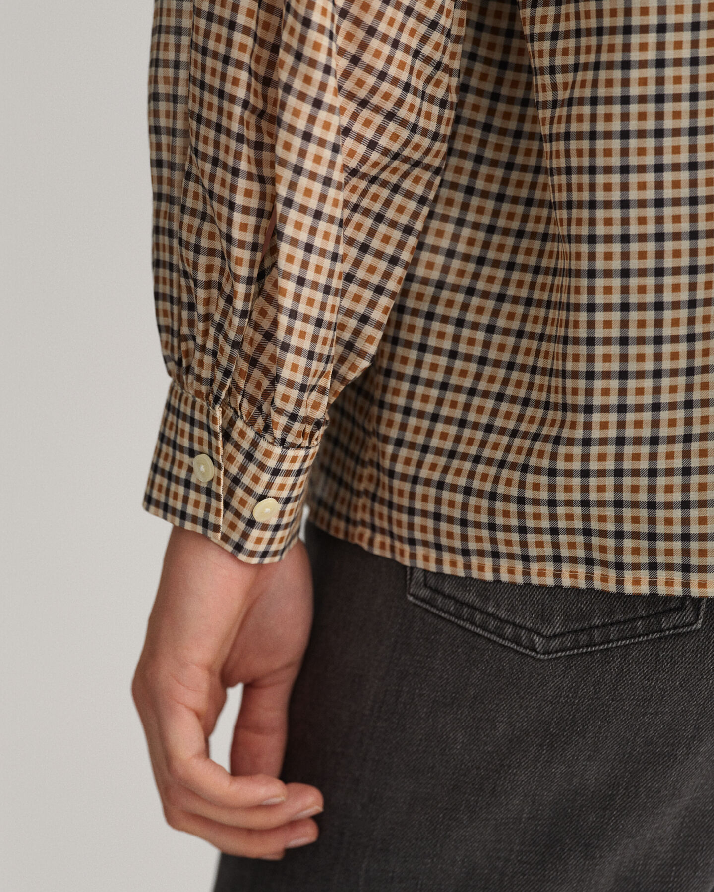 Ruudullinen puuvilla-silkkipusero