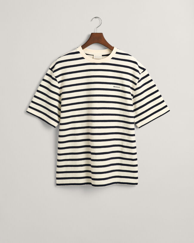 Kohopintainen raidallinen t‑paita