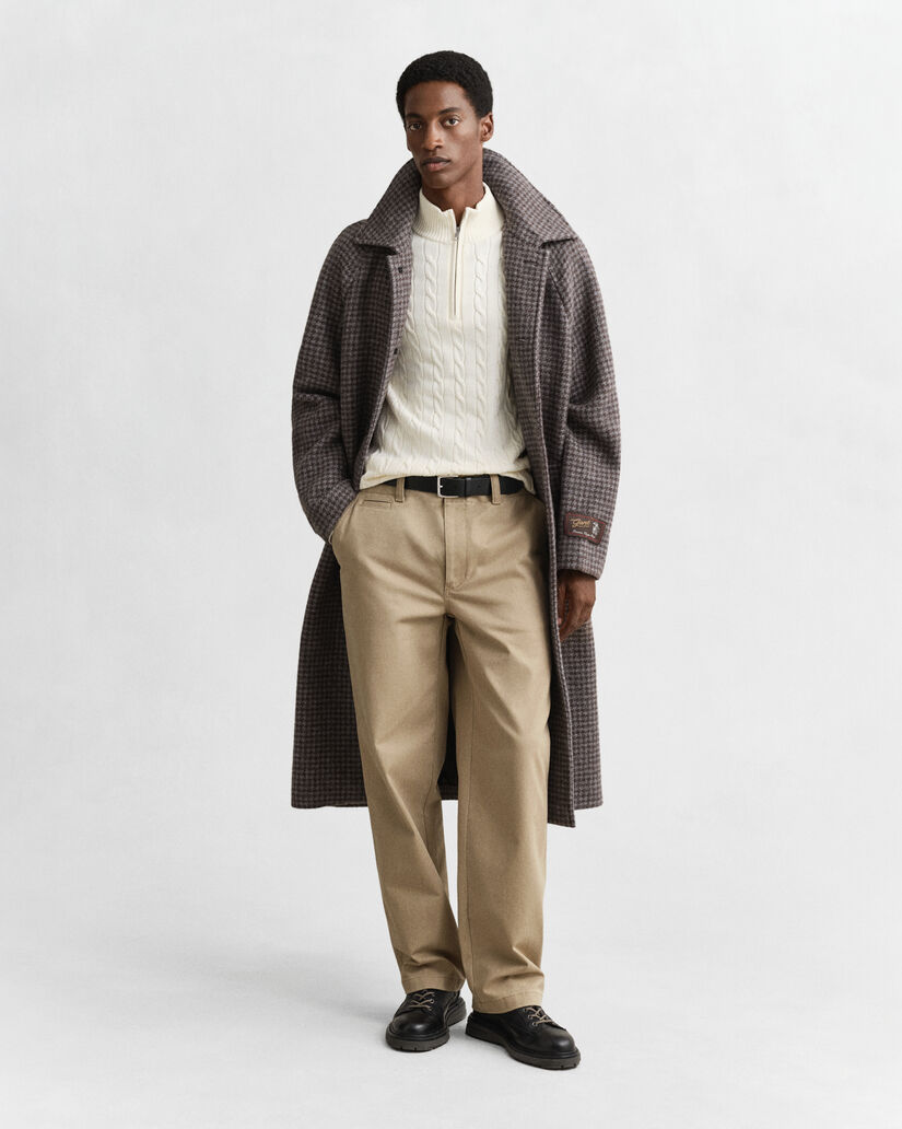 Puuvillainen palmikkoneule, vetoketjukaulus