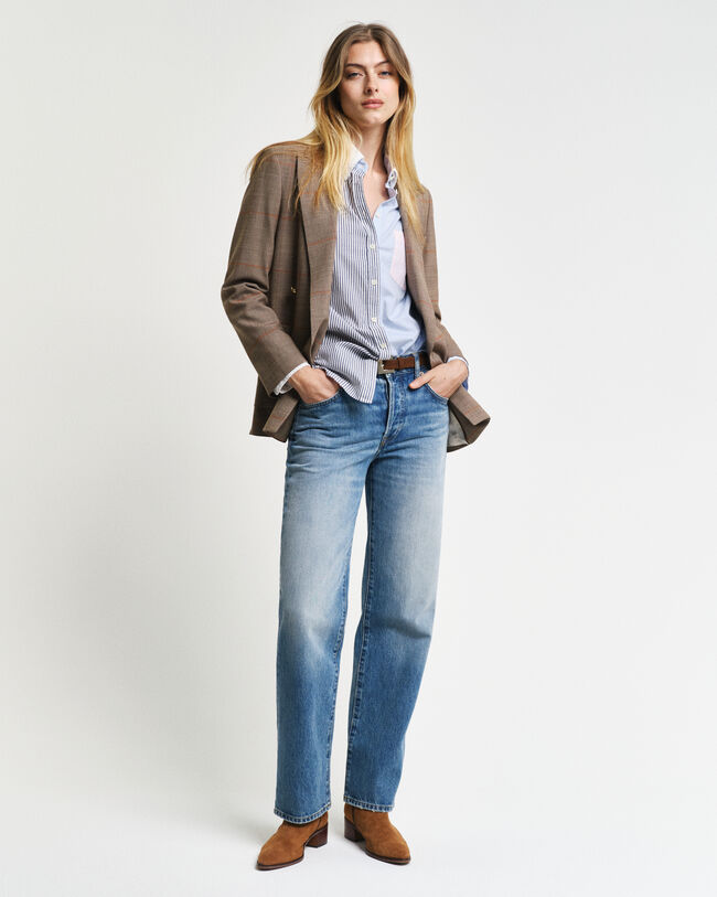 Relaxed fit ‑mitoitettu tilkkutyylinen paita