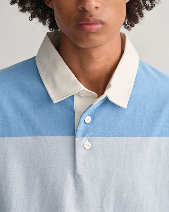 Lyhythihainen Retro Block Stripe Rugger ‑paita