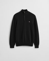 Casual-puuvillaneulepusero puolivetoketjulla