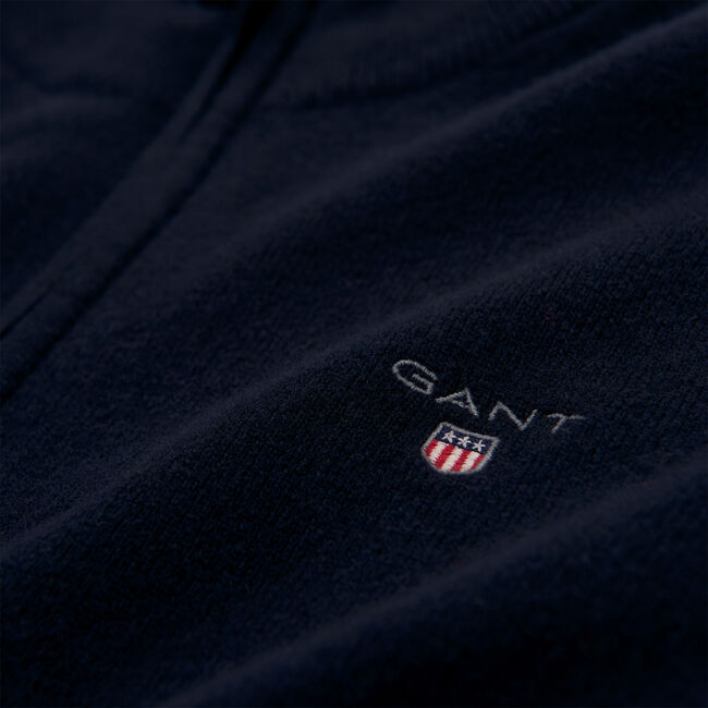 Vetoketjullinen neuletakki erittäin hienosta lampaanvillasta