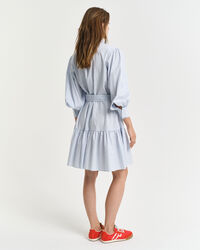 Raidallinen klassinen popliinimekko