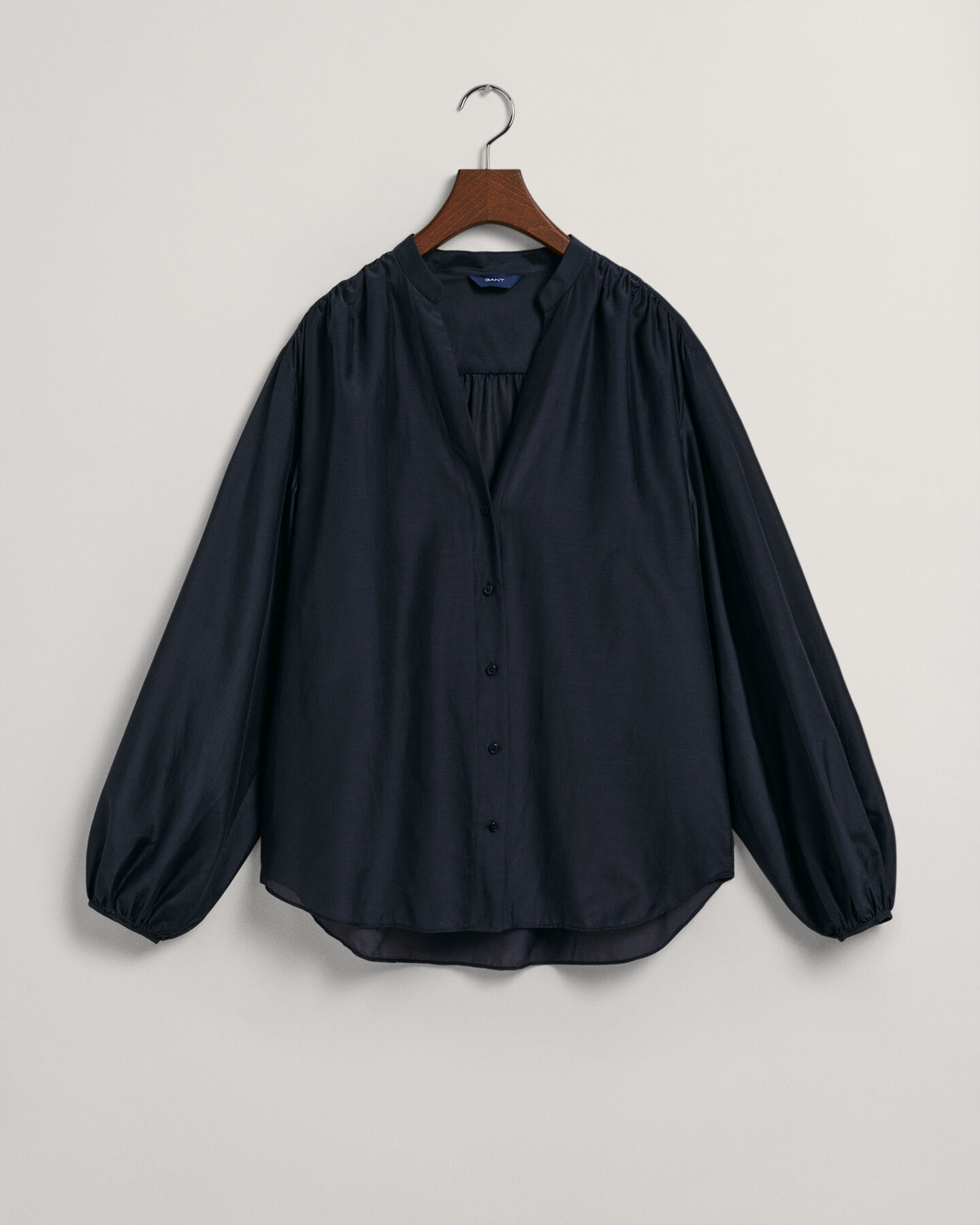 Relaxed fit ‑mitoitettu pusero puuvilla-silkkisekoitetta