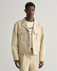 Relaxed&nbsp;fit ‑mitoitettu puuvilla-pellavainen puvuntakki