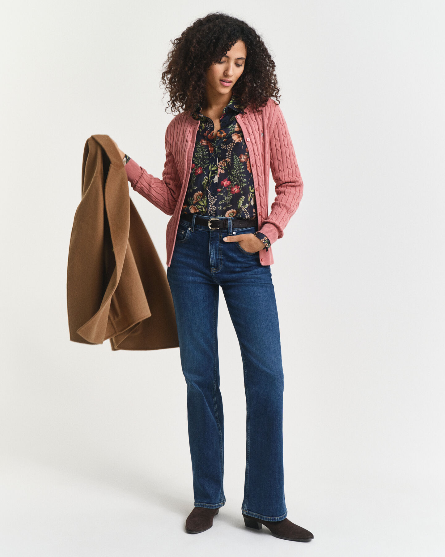 Joustopuuvillainen Shield-palmikkoneuletakki