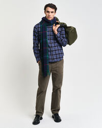 Regular fit ‑mitoitettu kalanruotokuvioinen ruutupaita