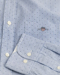 Regular fit ‑mitoitettu pystyraidallinen ja pilkullinen paita