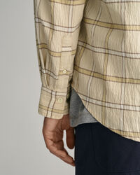 Oversized&nbsp;fit ‑mitoitettu kohopintainen ruutupaita