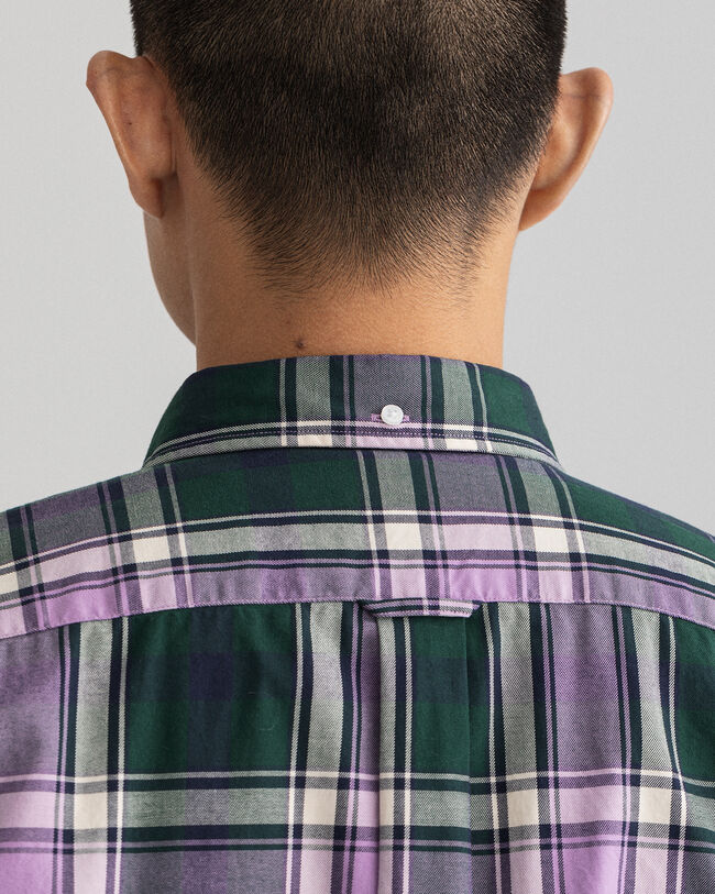 Oversized fit ‑mitoitettu tvillikankainen ruutupaita