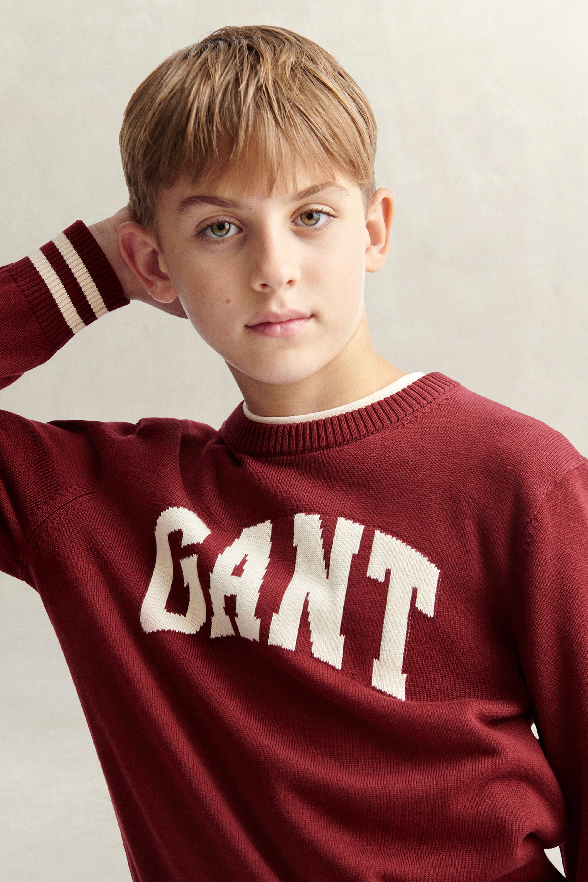 Teen Boys ‑malliston intarsia-neulepusero