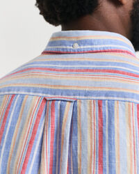 Regular fit ‑mitoitettu raidallinen pellavapaita